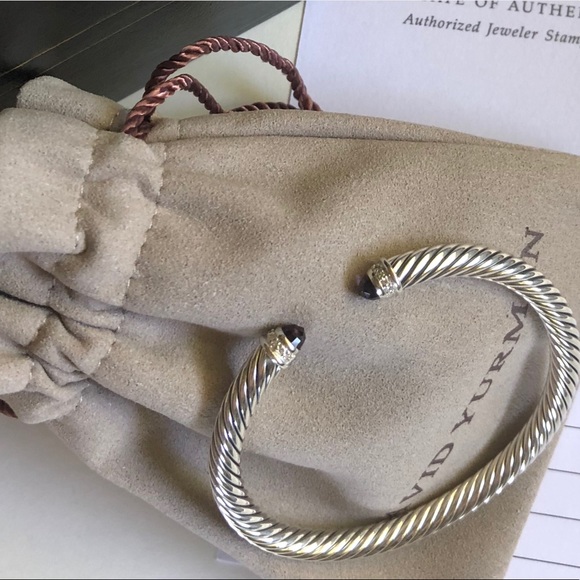 David Yurman Amethyst & Diamond Cable Bracelet - Picture 3 of 8